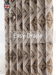 Luxury Living Luxury Diamond Jacquard Fully Lined Ring Top Curtains With Metallic Thread 229Cm X 183Cm Cream/gold - thumbnail 7