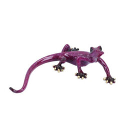 AB Tools Purple Speckled Gecko Lizard Resin Wall Shed Sculpture Decor Statue Small - thumbnail 2
