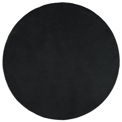 Berkfield Modern Rug Oviedo Short Pile Black Size 160 Cm