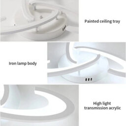 36W Modern Led Ceiling Light 3-Lights Chandelier Living Room Pendant Lamp Bedroom - thumbnail 3