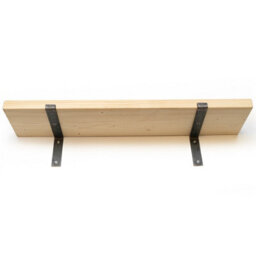 Toolty Rustic Handmade Wall Shelf, Wall Mounted, 170Cm X 22.5Cm Down Design, Unprimed, Handcrafted Vintage Style - thumbnail 4