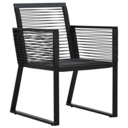 Walplus 5 Piece Garden Dining Set Black Pvc Rattan - thumbnail 5