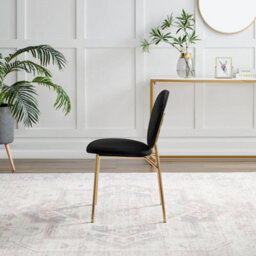 Furniturebox Uk 4X Milan Grey Hatched Faux Leather Dining Chairs Black Legs - thumbnail 6
