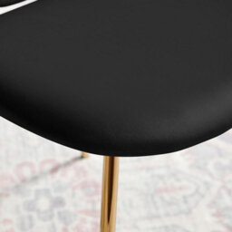 Furniturebox Uk 4X Milan Grey Hatched Faux Leather Dining Chairs Black Legs - thumbnail 9