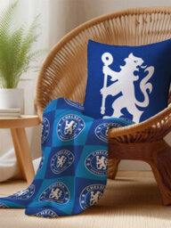 Chelsea Fc Check Fleece Blanket - thumbnail 4