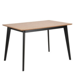 Furniture To Go Roxby Dining Table In Oak & Black Included 4 Roxby Dining Chairs In Black And Oak - thumbnail 2