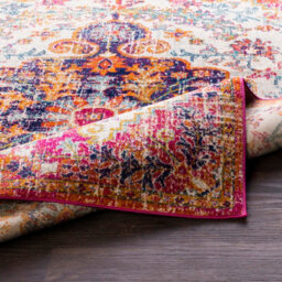 Livabliss Harput-Vintage Blue Orange Yellow Grey Traditional Boho Living Dining Bedroom Rug 160 X 220 Cm Easy Care, Non Shedding - thumbnail 4