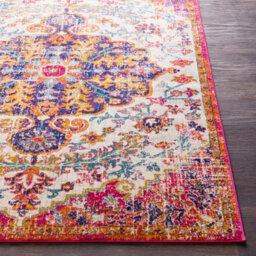 Livabliss Harput-Vintage Blue Orange Yellow Grey Traditional Boho Living Dining Bedroom Rug 160 X 220 Cm Easy Care, Non Shedding - thumbnail 5