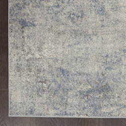 Ivory Light Blue Luxurious ,rustic Textures Modern Rug For Bedroom & Living Room-239Cm (Circle) - thumbnail 6