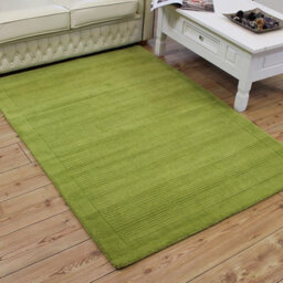 Green Simple And Stylish Wool Modern Plain Handmade Rug For Living Room And Bedroom-160Cm X 230Cm - thumbnail 4
