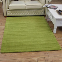 Green Simple And Stylish Wool Modern Plain Handmade Rug For Living Room And Bedroom-160Cm X 230Cm - thumbnail 2