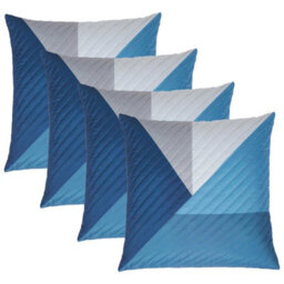 OHS 4 Pack Geometric Pinsonic Cushion Covers, Navy - 45 X 45Cm - thumbnail 1