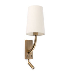 Luminosa Lighting Luminosa Rem 1 Light Indoor Reading Wall Light Antique Gold - Shade Not Included, E27 - thumbnail 2