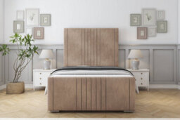 "Sloomy Harrington Mink Naples Bed Frame With 50"" Upholstered Headboard 3' Single"