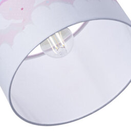 Happy Homewares Beautiful Soft Pink Cotton Lampshade With Dancing Unicorns And Clouds Decoration - thumbnail 4