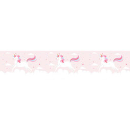 Happy Homewares Beautiful Soft Pink Cotton Lampshade With Dancing Unicorns And Clouds Decoration - thumbnail 3
