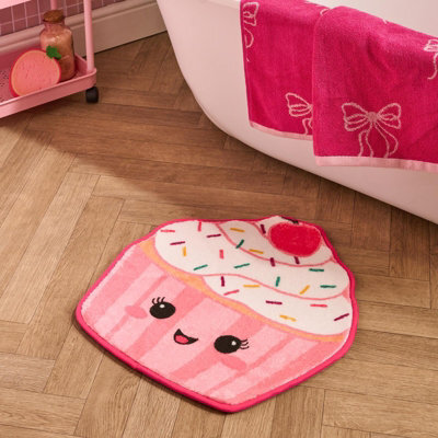 Ohs Character Novelty Bath Mat Soft Velvet Quick Dry Non-Slip Shower Rug - image 1