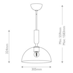 Luminosa Lighting Elstead Alora Mood Jude Dome Pendant Ceiling Light Contemporary Brushed Gold 1X E27 - thumbnail 3