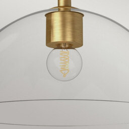 Luminosa Lighting Elstead Alora Mood Jude Dome Pendant Ceiling Light Contemporary Brushed Gold 1X E27 - thumbnail 2