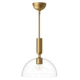 Luminosa Lighting Elstead Alora Mood Jude Dome Pendant Ceiling Light Contemporary Brushed Gold 1X E27 - thumbnail 1