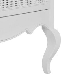 Statement Furniture Louis Large French Combi Wardrobe With Rattan Cane Doors And Drawer - White - thumbnail 9