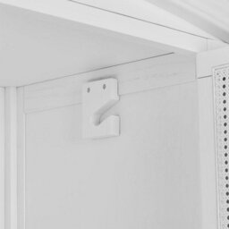 Statement Furniture Louis Large French Combi Wardrobe With Rattan Cane Doors And Drawer - White - thumbnail 8