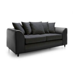 Abakus Direct Dylan Collection 3 Seater Sofa In Black - thumbnail 3