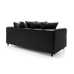 Abakus Direct Dylan Collection 3 Seater Sofa In Black - thumbnail 4