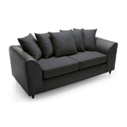 Abakus Direct Dylan Collection 3 Seater Sofa In Black - thumbnail 5