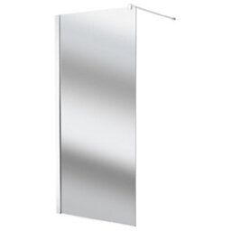 FNX Bathrooms Synergy Vodas 8 700mm Frameless Mirrored Toughened Glass Wet Room Shower Screen Panel - thumbnail 2