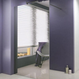 FNX Bathrooms Synergy Vodas 8 700mm Frameless Mirrored Toughened Glass Wet Room Shower Screen Panel - thumbnail 1