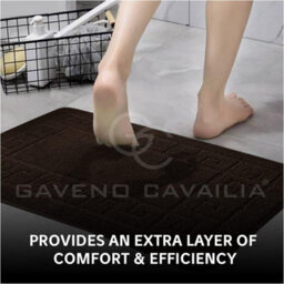Gc Gaveno Cavailia Grecian Grace 2 Piece Non Slip Bath Mat Set Choco Quick Dry Water Absortbent Bathroom Shower Mat & Pedestal Set - thumbnail 5