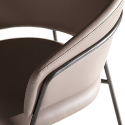 Angel Cerda Stylish Dark Mink Leatherette Dining Chair - thumbnail 4