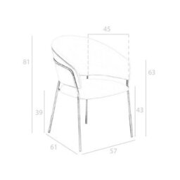 Angel Cerda Stylish Dark Mink Leatherette Dining Chair - thumbnail 7