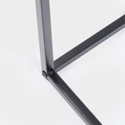 Ohs Marble Effect End Table Living Room Modern Console Bedroom Side Nightstand Metal Frame - thumbnail 7