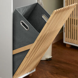 Sobuy Bzr126-W, Laundry Cabinet Laundry Chest Bathroom Storage Cabinet-Clearance,white,w33Xd32.5Xh85 - thumbnail 7
