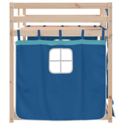 Walplus Bunk Bed Without Mattress Blue 80X200 Cm Solid Wood Pine - thumbnail 6
