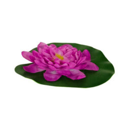 Pisces 4 Pack Floating Lily Artifical Pond Plant Decoration Lillies - White Pink Yellow Purple - thumbnail 2