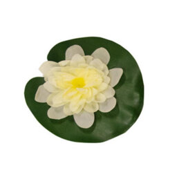Pisces 4 Pack Floating Lily Artifical Pond Plant Decoration Lillies - White Pink Yellow Purple - thumbnail 4