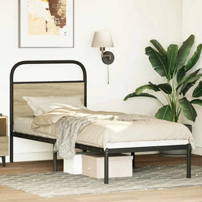 Berkfield Headboard Sonoma Oak 75 Cm Steel And Engineered Wood - image 1