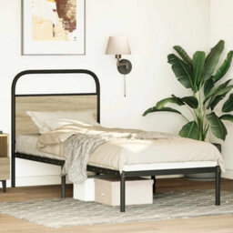 Berkfield Headboard Sonoma Oak 75 Cm Steel And Engineered Wood - thumbnail 1