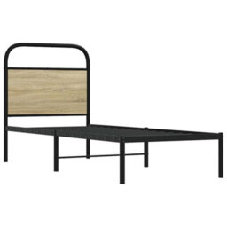 Berkfield Headboard Sonoma Oak 75 Cm Steel And Engineered Wood - thumbnail 2