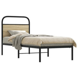 Berkfield Headboard Sonoma Oak 75 Cm Steel And Engineered Wood - thumbnail 4