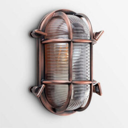 Valuelights Bow Copper Nautical Oval Bulkhead Ip64 Warm Led Outdoor Wall Light - thumbnail 2