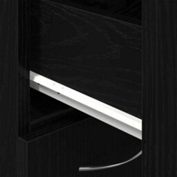 Berkfield Black Oak Bathroom Cabinet 25X25X170 Cm Made Of Engineered Wood - thumbnail 9