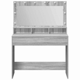 Walplus Dressing Table Grey Sonoma 100 X 41 X 135 Cm Engineered Wood - thumbnail 4