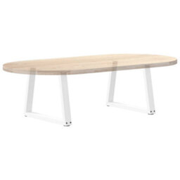 Berkfield Coffee Table Legs V-Shape 2 Pcs White 60X(42-43.3) Cm Steel - thumbnail 8