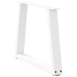Berkfield Coffee Table Legs V-Shape 2 Pcs White 60X(42-43.3) Cm Steel - thumbnail 4
