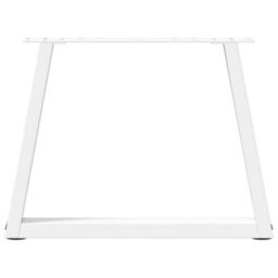 Berkfield Coffee Table Legs V-Shape 2 Pcs White 60X(42-43.3) Cm Steel - thumbnail 5