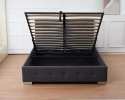 Outdoor Living (NW) Ltd The Oslo Charcoal Linen Tufted Ottoman Bed Frame - Double - thumbnail 4